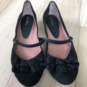 Black Suede Mary Janes